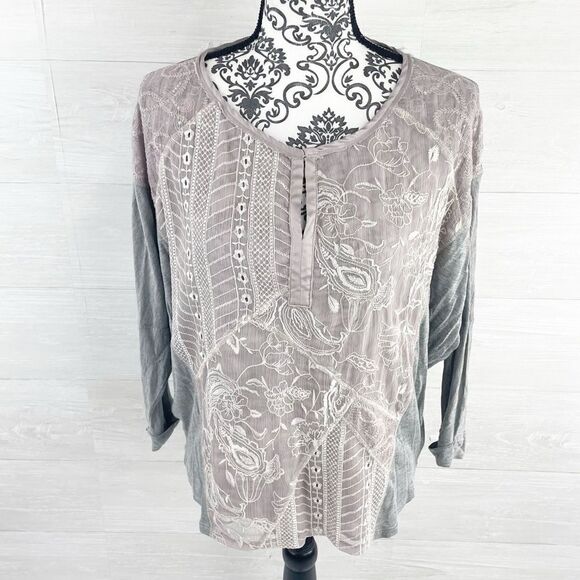 Anthropologie Tiny Hazel Lace Dolman Oversized Top - Picture 4 of 12